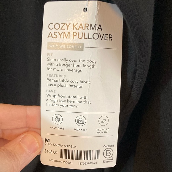 Athleta NWT Cozy Karma Asym Pullover - Picture 7 of 10